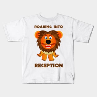 Roaring Into Reception (Cartoon Lion) Kids T-Shirt